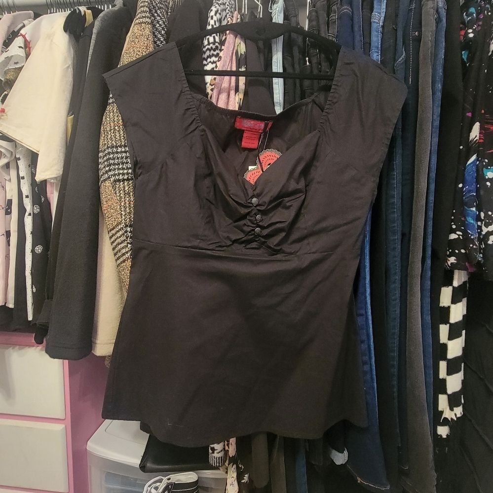 Book Of Life Blk Sweetheart off the shoulder top